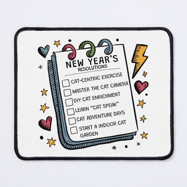 Item preview, New Year’s resolution for cat owners designed and sold by MJ ART.