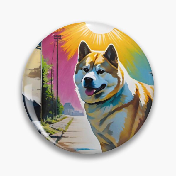 Item preview, Majestic Japanese Akita Standing Proudly designed and sold by GrizzlyCollective.