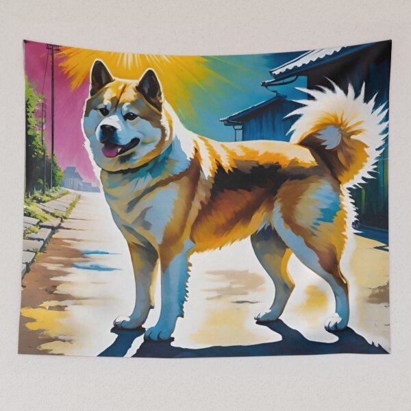 Item preview, Majestic Japanese Akita Standing Proudly designed and sold by GrizzlyCollective.