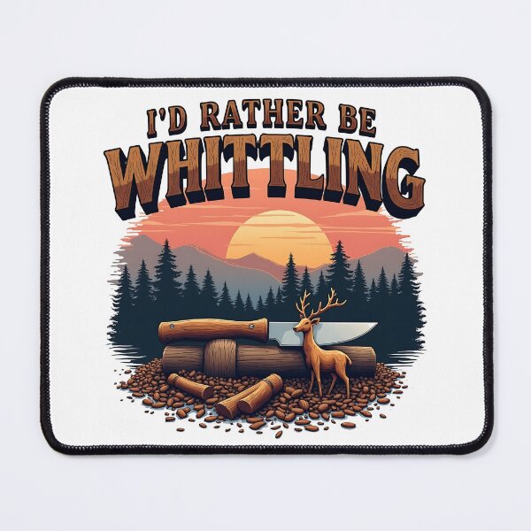 Item preview, I'd Rather Be Whittling Carving Funny Woodworker designed and sold by WildPalette-Art.