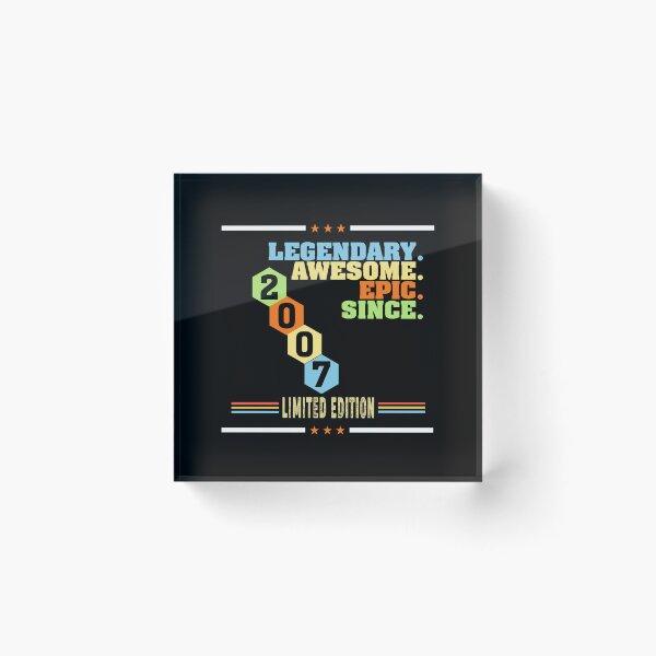 Item preview, 18th birthday girl boy legendary awesome epic since 2007 limited Edition designed and sold by Endo Designs - cause Love and Life matters.