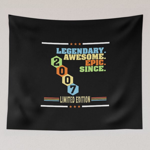 Item preview, 18th birthday girl boy legendary awesome epic since 2007 limited Edition designed and sold by Endo Designs - cause Love and Life matters.