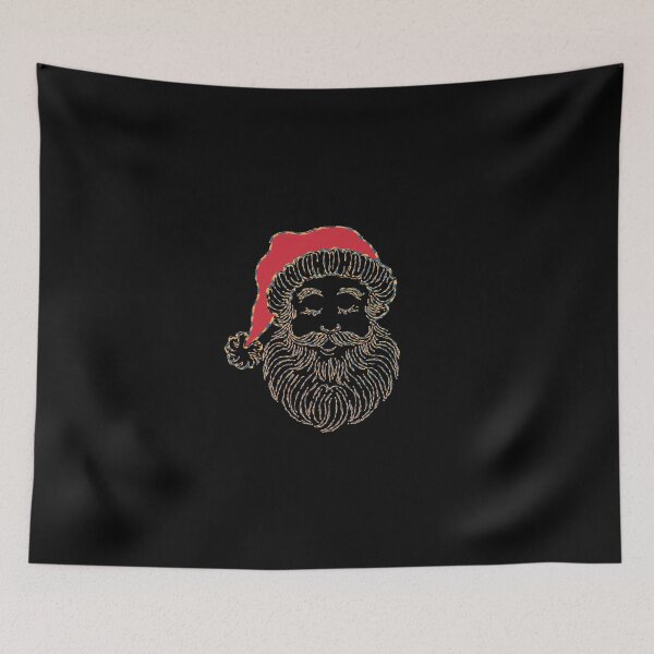 Item preview, Santa Outline Face - Vintage Christmas Style designed and sold by GRABAPSHOP.