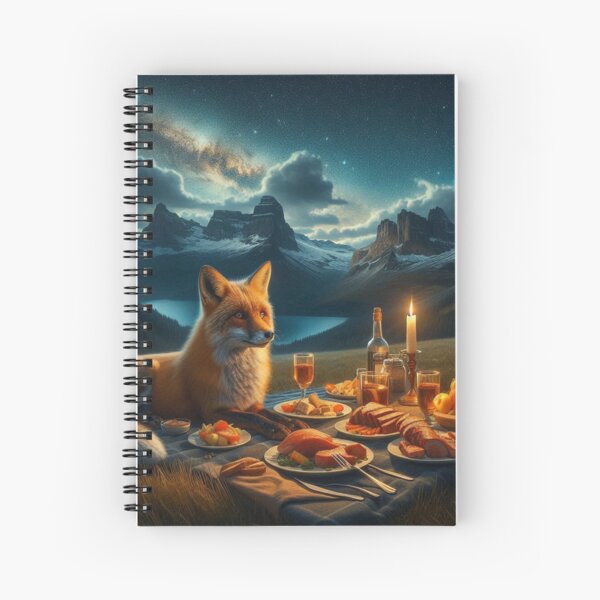 Item preview, The fox eats his dinner on the grass late at night designed and sold by Foxxxxsss.