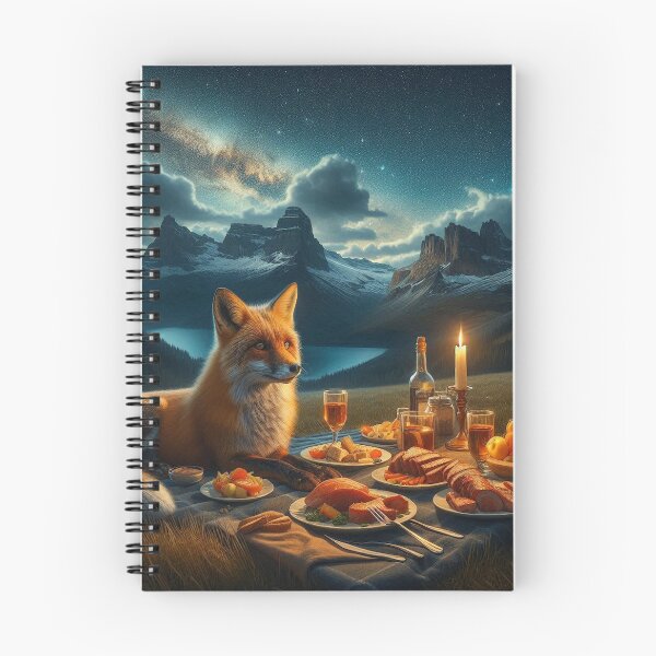 Item preview, The fox eats his dinner on the grass late at night designed and sold by Foxxxxsss.