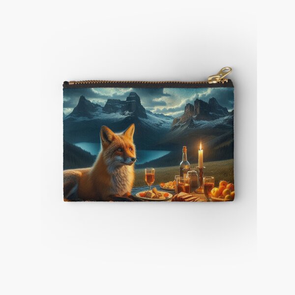 Item preview, The fox eats his dinner on the grass late at night designed and sold by Foxxxxsss.