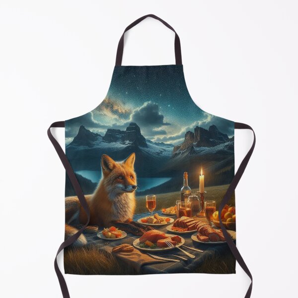 Item preview, The fox eats his dinner on the grass late at night designed and sold by Foxxxxsss.