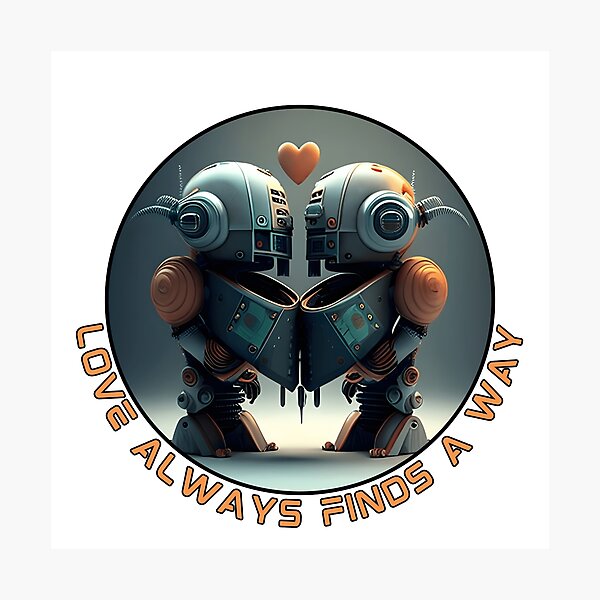 Item preview, Robots, Love always Finds A Way designed and sold by Shoot-The-Moon.