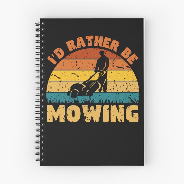 Item preview, I'd Rather Be Mowing Lawn Mower Dad Vintage Sunset designed and sold by WildPalette-Art.