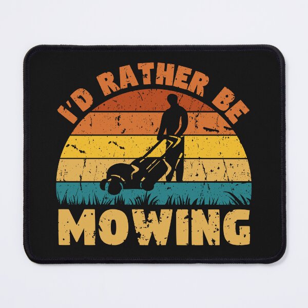 Item preview, I'd Rather Be Mowing Lawn Mower Dad Vintage Sunset designed and sold by WildPalette-Art.