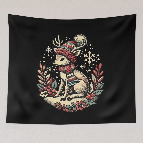 Item preview, Vintage Weihnachten Rentier Design Mit Schnee Und designed and sold by LuminOrb.