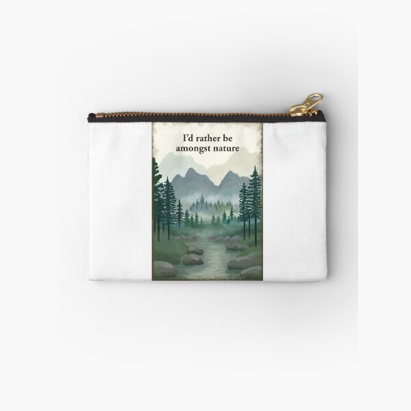 Item preview, I'd rather be amongst nature - misty forest scene  designed and sold by Scat the cat.
