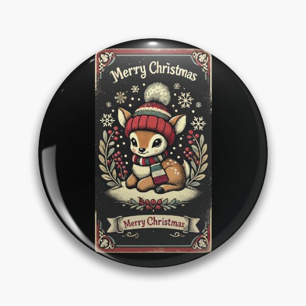 Item preview, Vintage Design Weihnachten Rentier Mit Wollmütze designed and sold by LuminOrb.