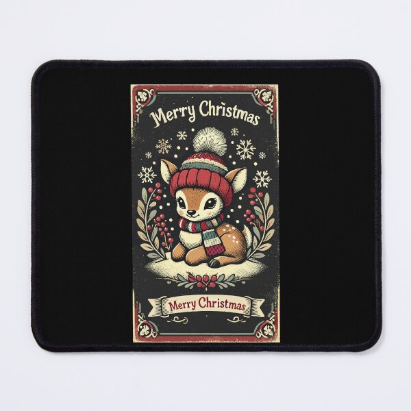 Item preview, Vintage Design Weihnachten Rentier Mit Wollmütze designed and sold by LuminOrb.