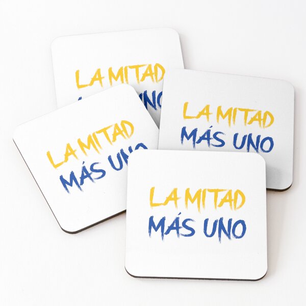 Item preview, La Mitad Más Uno yellow blue designed and sold by VRedBaller.