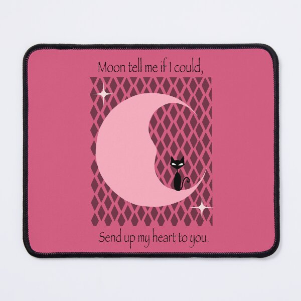 Item preview, Pink retro moon and cat x mitski lyrics  designed and sold by Osaseredesigns.