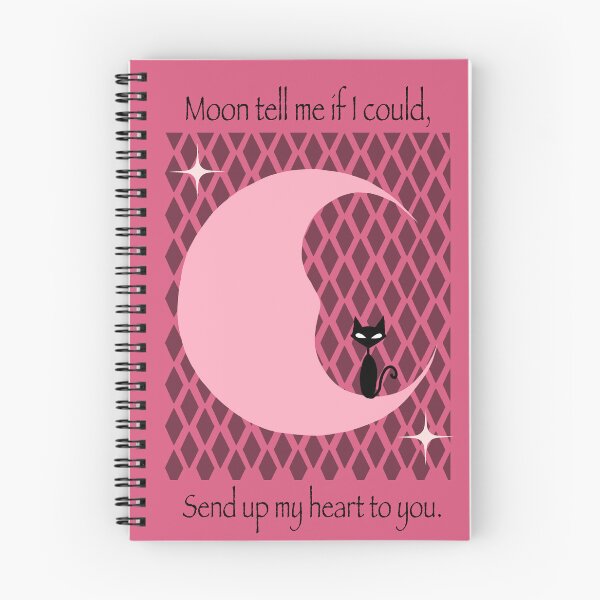Artikelvorschau, Songtext für „Pink Retro Moon and Cat x Mitski“ entworfen und verkauft von Osaseredesigns.