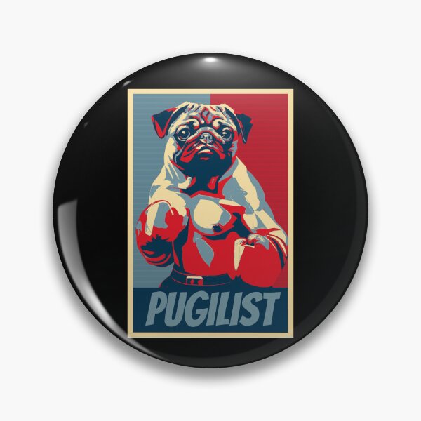 Item preview, Pugilist Funny Boxing Pug HOPE designed and sold by TrueArtsStore.