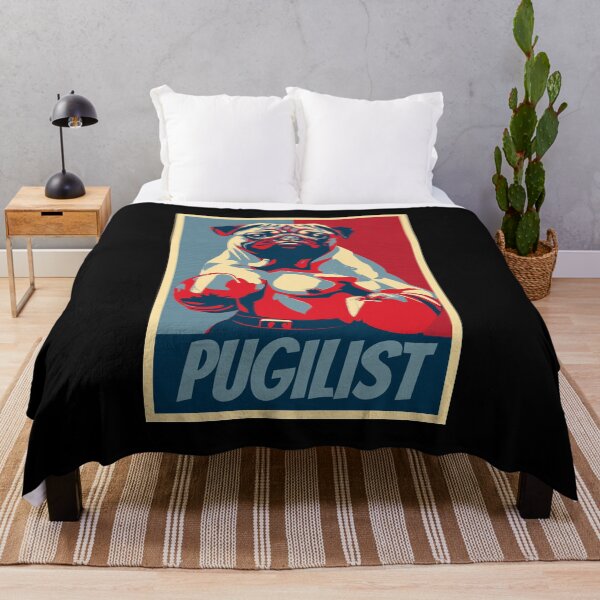 Item preview, Pugilist Funny Boxing Pug HOPE designed and sold by TrueArtsStore.