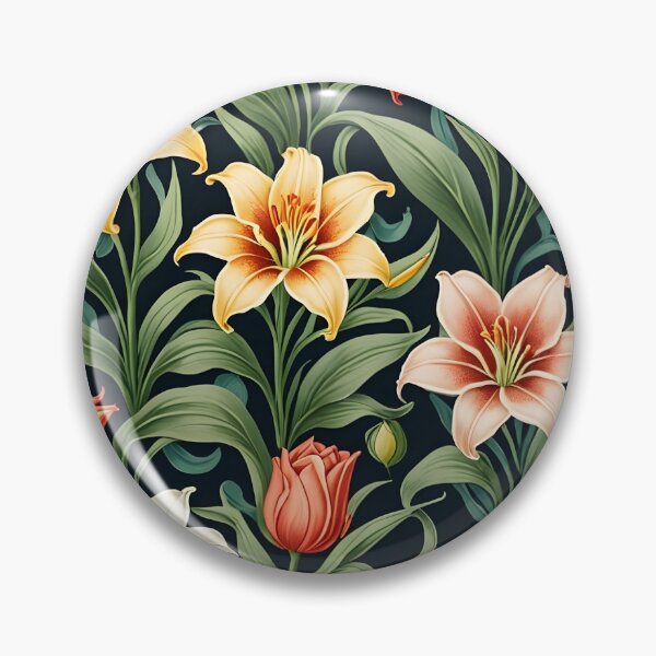 Item preview, Art Nouveau Lilies and Tulips  designed and sold by Nikola Eftimov.