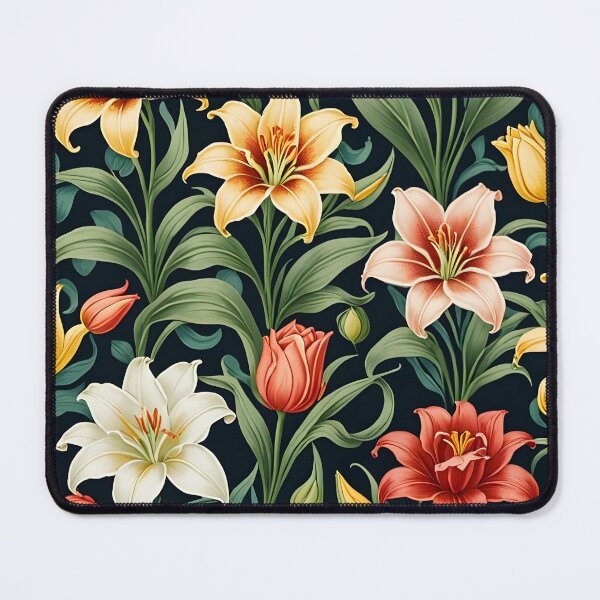 Item preview, Art Nouveau Lilies and Tulips  designed and sold by Nikola Eftimov.