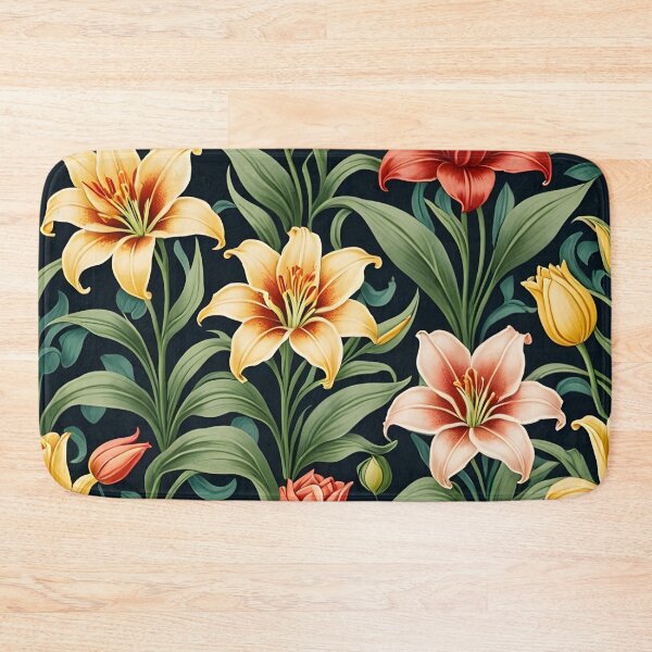 Item preview, Art Nouveau Lilies and Tulips  designed and sold by Nikola Eftimov.