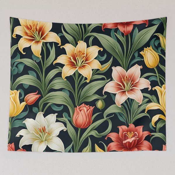 Artikelvorschau, Jugendstil-Lilien und Tulpen entworfen und verkauft von Nikola Eftimov.