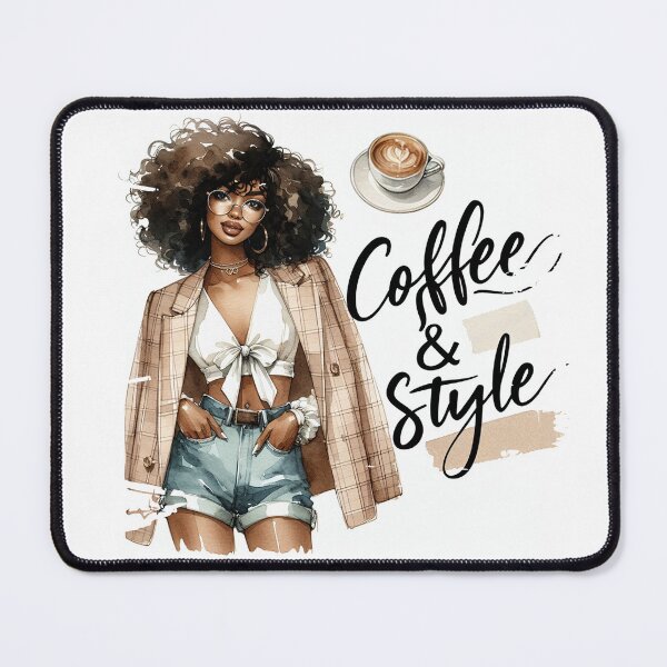 Item preview, Cute Watercolor Stylish Coffee Lover  designed and sold by Belhbib Art ⭐⭐⭐⭐⭐.