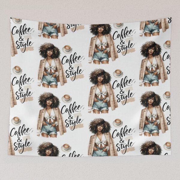 Item preview, Cute Watercolor Stylish Coffee Lover  designed and sold by Belhbib Art ⭐⭐⭐⭐⭐.