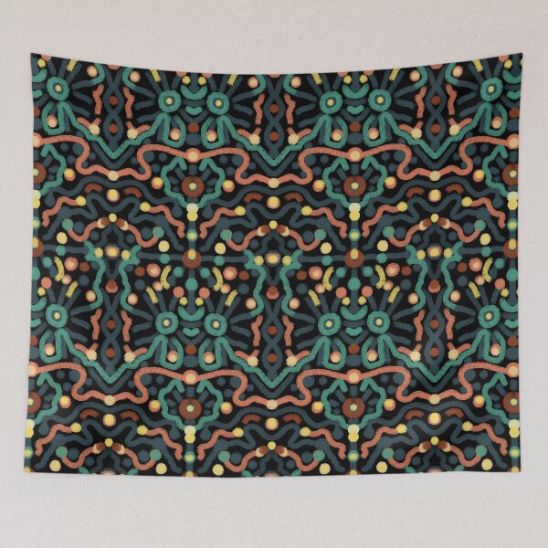 Item preview, Colorful folklore pattern, Slavic sorceress pattern, folklore patterns designed and sold by Dormitria.