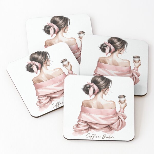 Item preview,  Coffee Babe Pink Watercolor designed and sold by Belhbib Art ⭐⭐⭐⭐⭐.