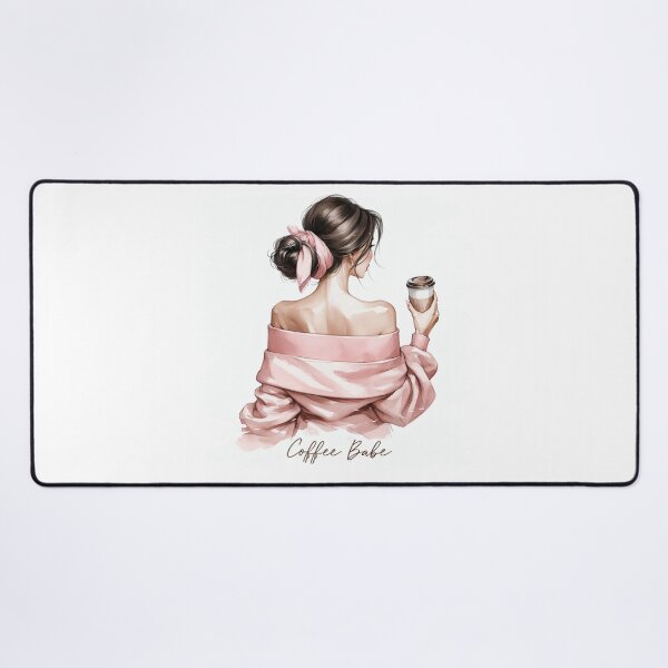 Item preview, Coffee Babe Pink Watercolor designed and sold by Belhbib Art ⭐⭐⭐⭐⭐.