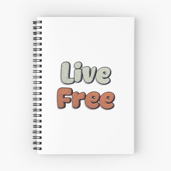 Item preview, "Live Free" Cartoon Style typography designed and sold by trepiu.