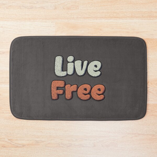 Item preview, "Live Free" Cartoon Style typography designed and sold by trepiu.