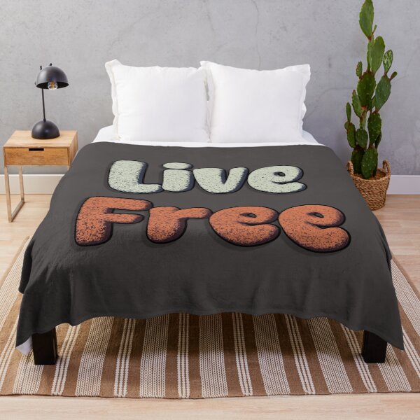 Item preview, "Live Free" Cartoon Style typography designed and sold by trepiu.