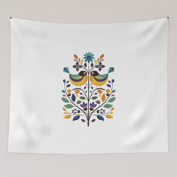 Item preview,  Scandinavian Cottagecore Design of two love birds designed and sold by xiao xuans.