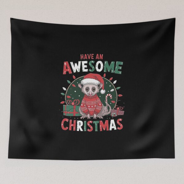 Item preview, Awesome Christmas Lemur in Santa Hat - Cute Holiday Design designed and sold by love3617.