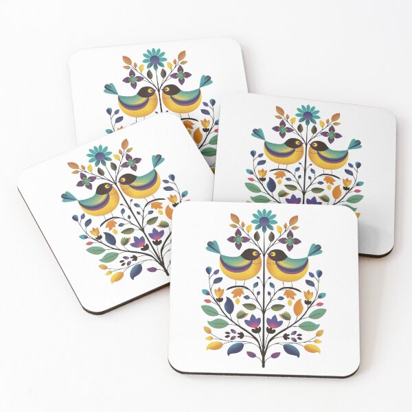 Item preview,  Scandinavian Cottagecore Design of two love birds designed and sold by xiao xuans.