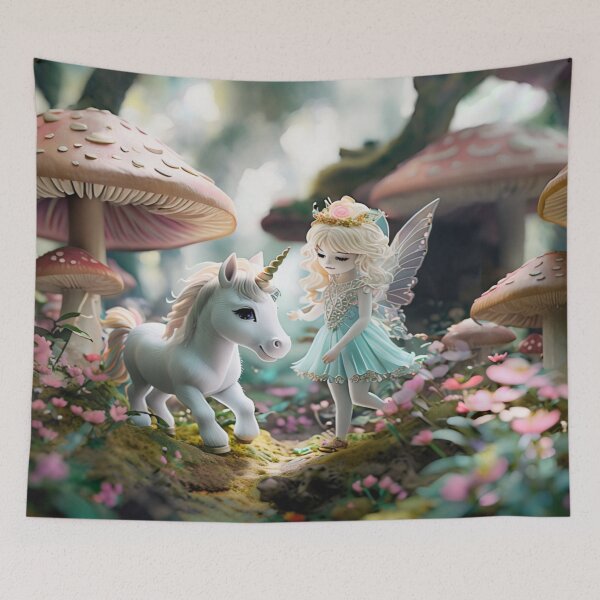 Item preview,  Unicornio y hada en una luna en miniatura. designed and sold by Collection de trésors .