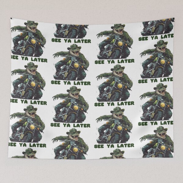 Item preview, Gator on the Go: Ride in Style with a Cool Croc on a Motorcycle! designed and sold by Ignorant-Artist.