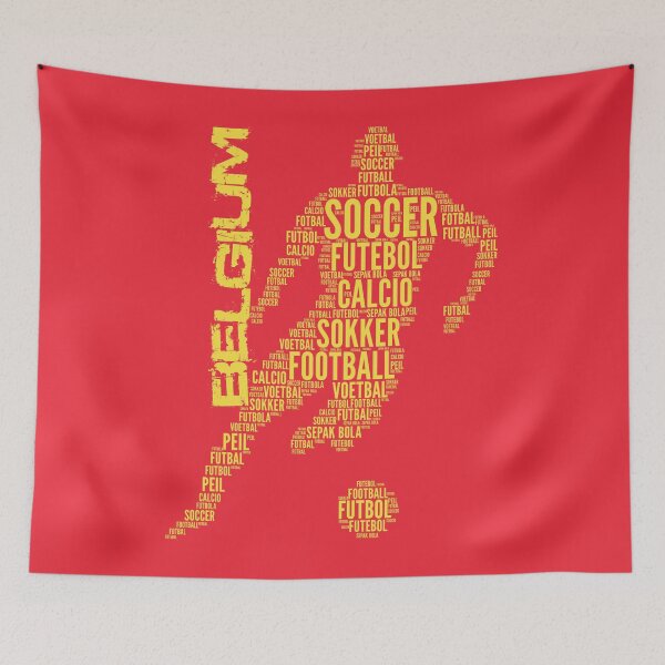 Artikelvorschau, Belgien Fußball Typografie entworfen und verkauft von goodspy.