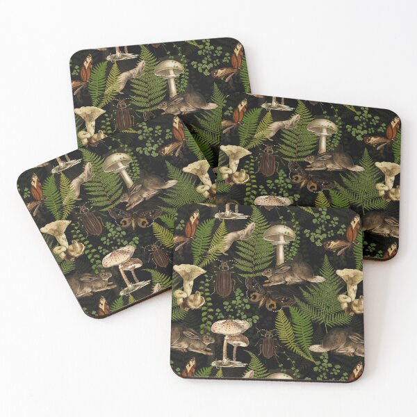 Item preview, Vintage Woodland Mystic Night Creatures Black Nightgarden designed and sold by UtArt.