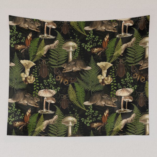 Item preview, Vintage Woodland Mystic Night Creatures Black Nightgarden designed and sold by UtArt.
