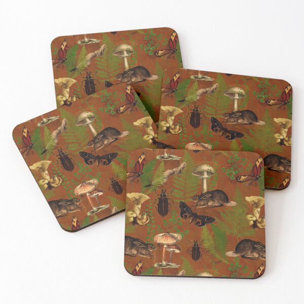 Item preview, Vintage Woodland Mystic Night Creatures - Copper Brown Nightgarden designed and sold by UtArt.