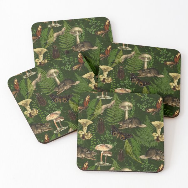 Item preview, Vintage Woodland Mystic Night Creatures - Green Nightgarden designed and sold by UtArt.