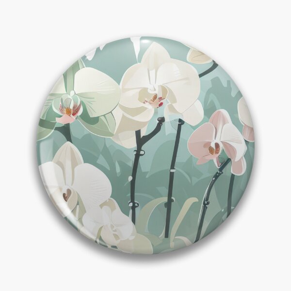 Item preview, Minimalist Orchid Garden With Vibrant Pastel Hues And Foliage designed and sold by estampavibe.