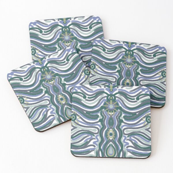 Item preview, Water pattern, sea and ocean pattern, blue pattern, various shades of blue, symbolic pattern, mistical pattern,  designed and sold by Dormitria.