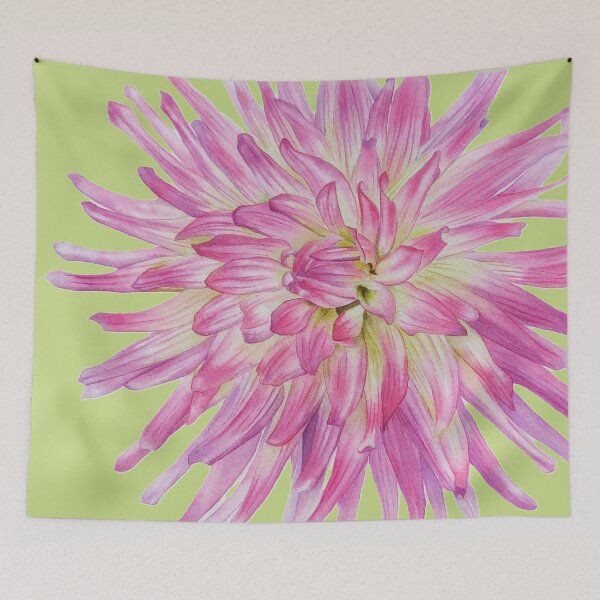 Artikelvorschau, Original Aquarell Rosa Chrysantheme entworfen und verkauft von Yarlseri.