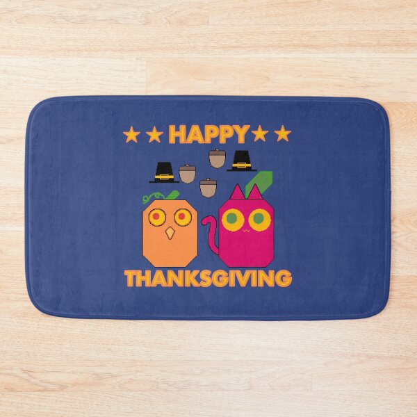 Item preview, Happy Thanksgiving Owl and Cat designed and sold by chowlet.