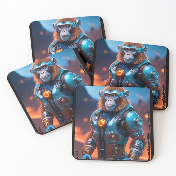 Item preview, Iron Man | Blue Eyes Ape | Cyberpunk Monkey Collection designed and sold by monkeybusiness.pt.